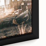 Farmhouse Wall Art - Harvest Tractor in Field for Rustic Country Decor