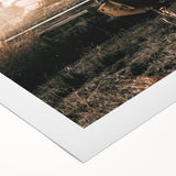 Farmhouse Wall Art - Harvest Tractor in Field for Rustic Country Decor