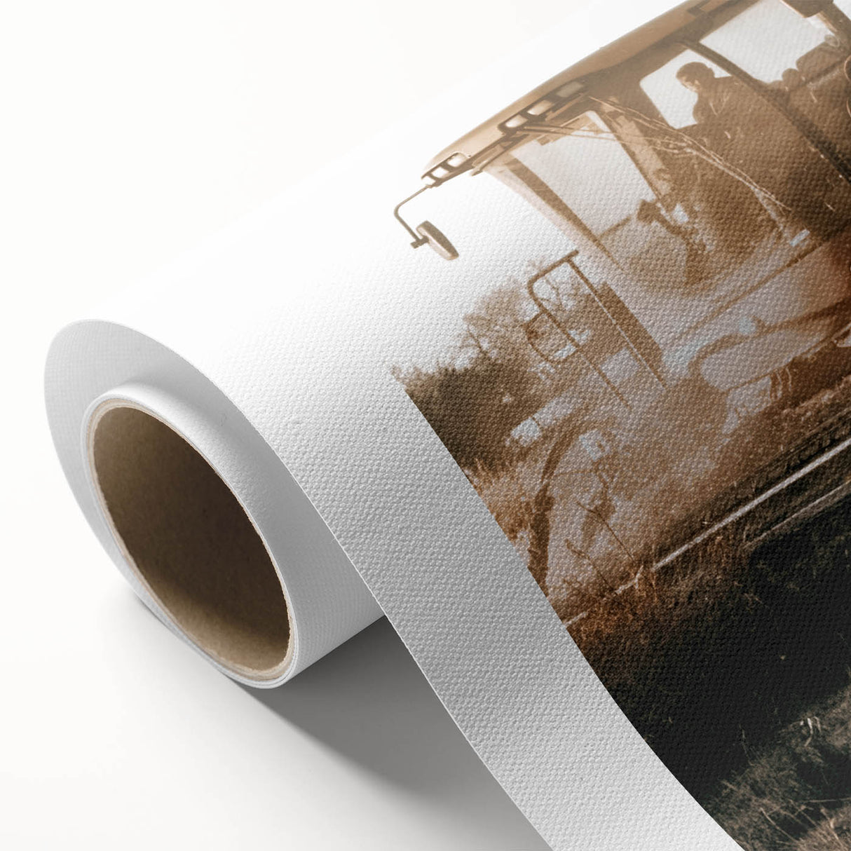 Farmhouse Wall Art - Harvest Tractor in Field for Rustic Country Decor