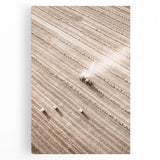 Farmhouse Wall Art - Aerial View of Harvested Field for Rustic Decor
