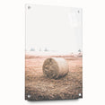 Farmhouse Wall Art - Rustic Hay Bale in Field for Country Style Decor