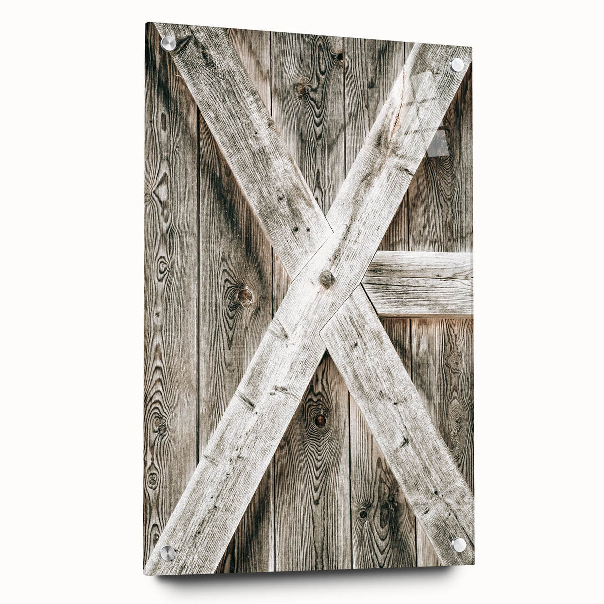 Rustic Farmhouse Decor - Wooden Barn Door Wall Art for Country Style