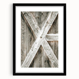 Rustic Farmhouse Decor - Wooden Barn Door Wall Art for Country Style