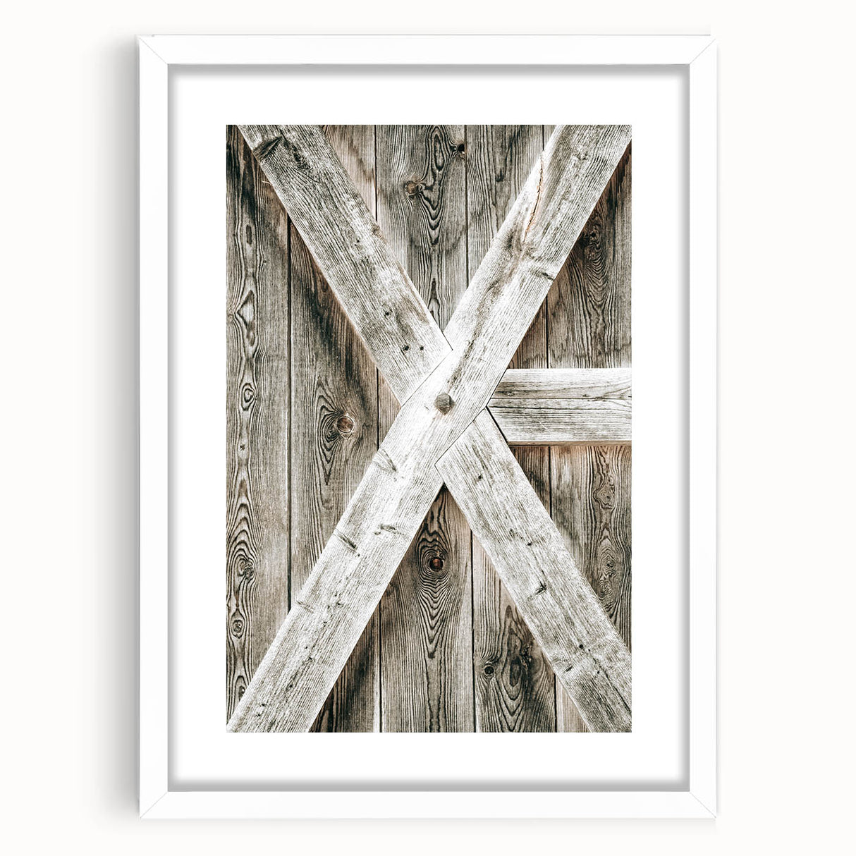 Rustic Farmhouse Decor - Wooden Barn Door Wall Art for Country Style