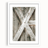Rustic Farmhouse Decor - Wooden Barn Door Wall Art for Country Style