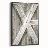 Rustic Farmhouse Decor - Wooden Barn Door Wall Art for Country Style