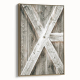 Rustic Farmhouse Decor - Wooden Barn Door Wall Art for Country Style