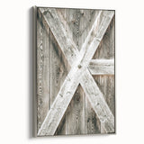 Rustic Farmhouse Decor - Wooden Barn Door Wall Art for Country Style