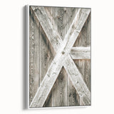 Rustic Farmhouse Decor - Wooden Barn Door Wall Art for Country Style