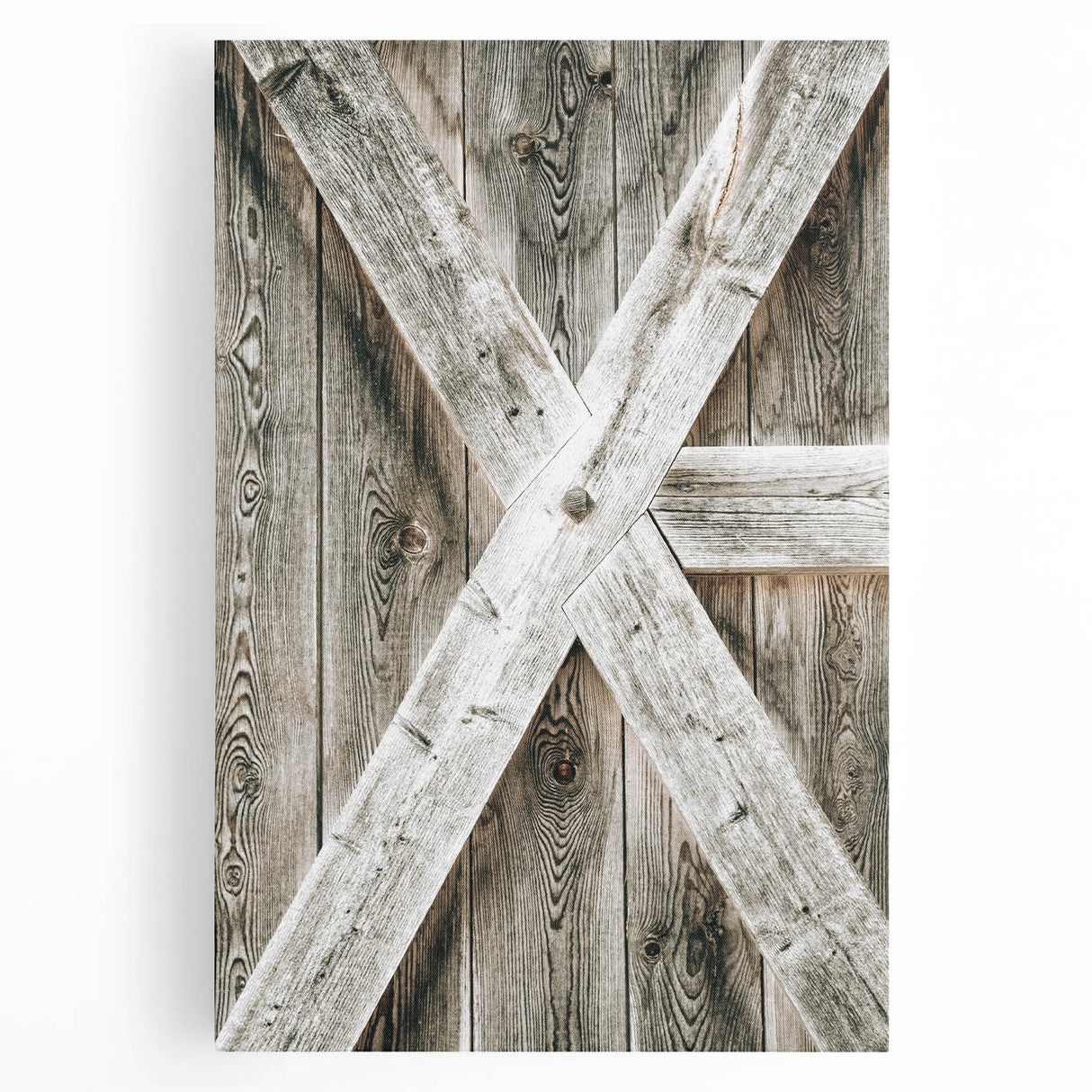 Rustic Farmhouse Decor - Wooden Barn Door Wall Art for Country Style