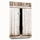 Rustic Farmhouse Wall Art with Wooden Barn Door - Vintage Country Style