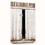 Rustic Farmhouse Wall Art with Wooden Barn Door - Vintage Country Style