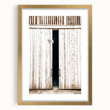 Rustic Farmhouse Wall Art with Wooden Barn Door - Vintage Country Style