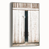 Rustic Farmhouse Wall Art with Wooden Barn Door - Vintage Country Style