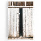 Rustic Farmhouse Wall Art with Wooden Barn Door - Vintage Country Style