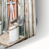 Rustic Farmhouse Barn Door Wall Art with Milk Cans - Country Style Decor