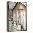 Rustic Farmhouse Barn Door Wall Art with Milk Cans - Country Style Decor