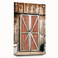Rustic Barn Door Wall Art - Vintage Farmhouse Style with Milk Cans