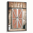 Rustic Barn Door Wall Art - Vintage Farmhouse Style with Milk Cans