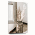 Rustic Farmhouse Wall Art: Antique Milk Can with Pampas Grass Décor