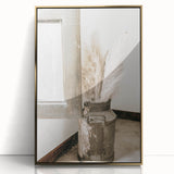 Rustic Farmhouse Wall Art: Antique Milk Can with Pampas Grass Décor