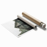 Vintage Farmhouse Wall Art: Rustic Barn with Dandelion Meadow