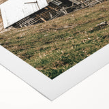 Farmhouse Wall Art: Rustic Cabin in Mountain Landscape Décor