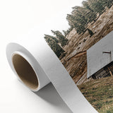 Farmhouse Wall Art: Rustic Cabin in Mountain Landscape Décor