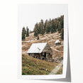 Farmhouse Wall Art: Rustic Cabin in Mountain Landscape Décor
