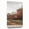 Farmhouse Wall Art: Rustic Red Barn with Metal Roof Country Décor