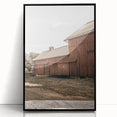 Farmhouse Wall Art: Rustic Red Barn with Metal Roof Country Décor