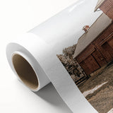 Farmhouse Wall Art: Rustic Red Barn with Metal Roof Country Décor