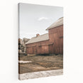 Farmhouse Wall Art: Rustic Red Barn with Metal Roof Country Décor