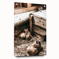 Farmhouse Wall Art: Cozy Rabbits in Rustic Barn Décor