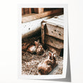 Farmhouse Wall Art: Cozy Rabbits in Rustic Barn Décor
