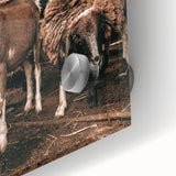 Farmhouse Wall Art: Rustic Barn with Goats and Sheep Country Décor