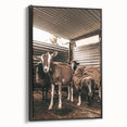 Farmhouse Wall Art: Rustic Barn with Goats and Sheep Country Décor