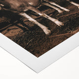 Farmhouse Wall Art: Rustic Barn with Goats and Sheep Country Décor