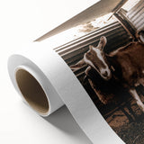 Farmhouse Wall Art: Rustic Barn with Goats and Sheep Country Décor