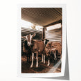 Farmhouse Wall Art: Rustic Barn with Goats and Sheep Country Décor