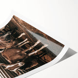 Farmhouse Wall Art: Rustic Barn with Goats and Sheep Country Décor