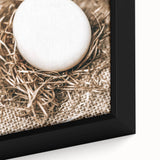 Farmhouse Wall Art: Rustic Egg in Straw Nest Country Décor