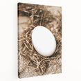 Farmhouse Wall Art: Rustic Egg in Straw Nest Country Décor