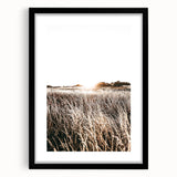 Farmhouse Wall Art: Golden Sunset Over Wheat Field Country Décor