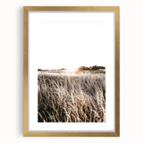 Farmhouse Wall Art: Golden Sunset Over Wheat Field Country Décor
