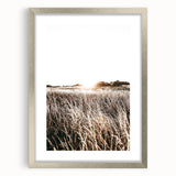 Farmhouse Wall Art: Golden Sunset Over Wheat Field Country Décor
