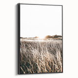 Farmhouse Wall Art: Golden Sunset Over Wheat Field Country Décor