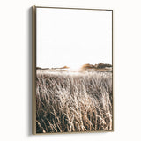 Farmhouse Wall Art: Golden Sunset Over Wheat Field Country Décor