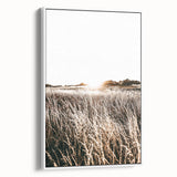 Farmhouse Wall Art: Golden Sunset Over Wheat Field Country Décor