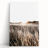 Farmhouse Wall Art: Golden Sunset Over Wheat Field Country Décor